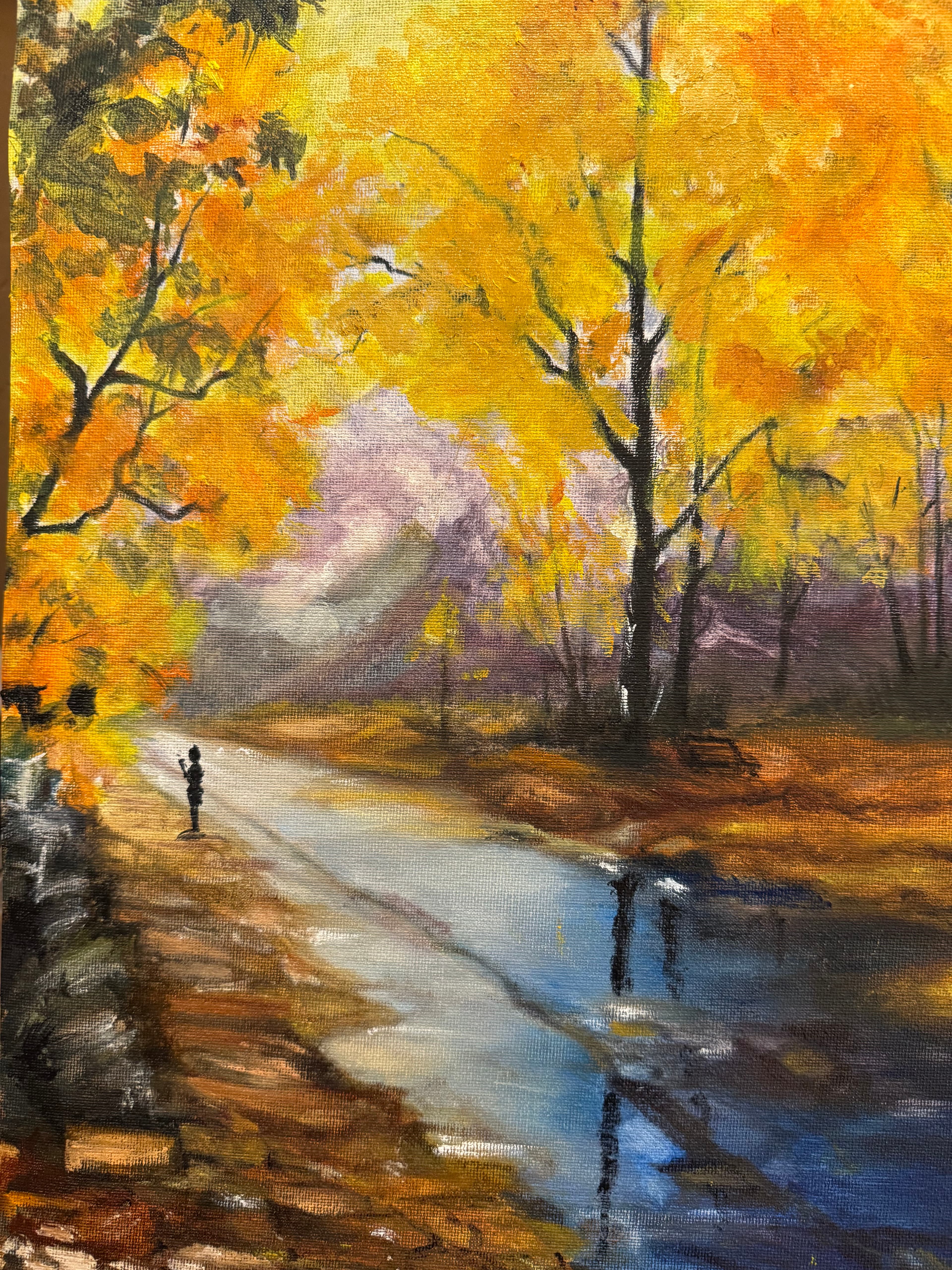 landscape in oil
