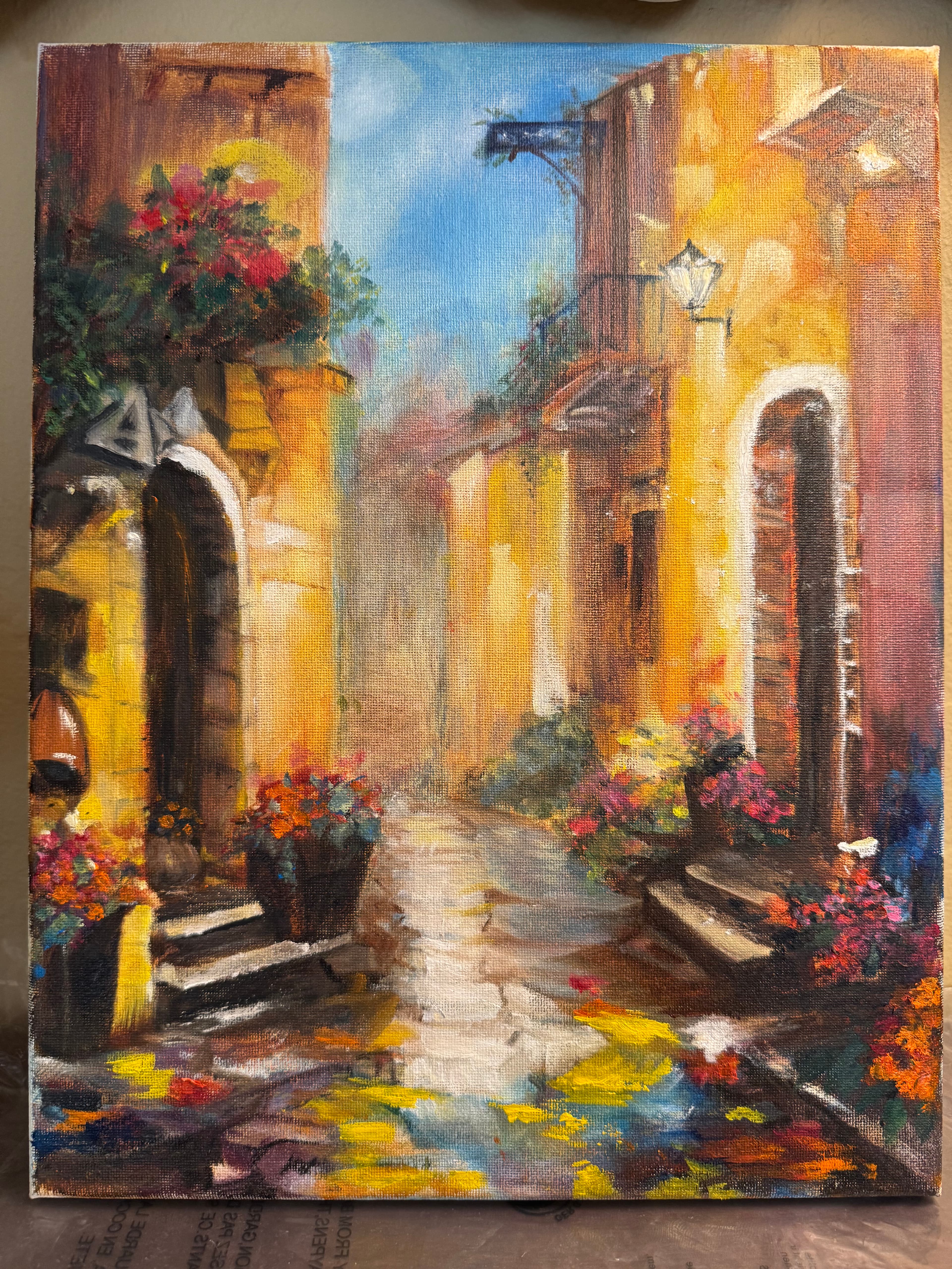 landscape in oil